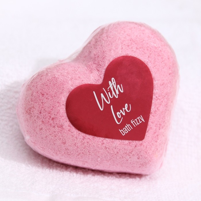 Бомбочка для ванн «Сердце» With love, 130 г Бомбочка для ванн «Сердце» With love, 130 г