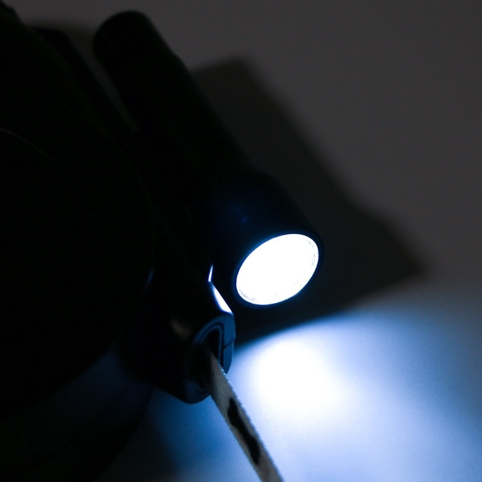 Рулетка «Косточка» с фонарем и отсеком для пакетов, 4,5 м, вес животного до 20 кг, черная Рулетка «Косточка» с фонарем и отсеком для пакетов, 4,5 м, вес животного до 20 кг, черная