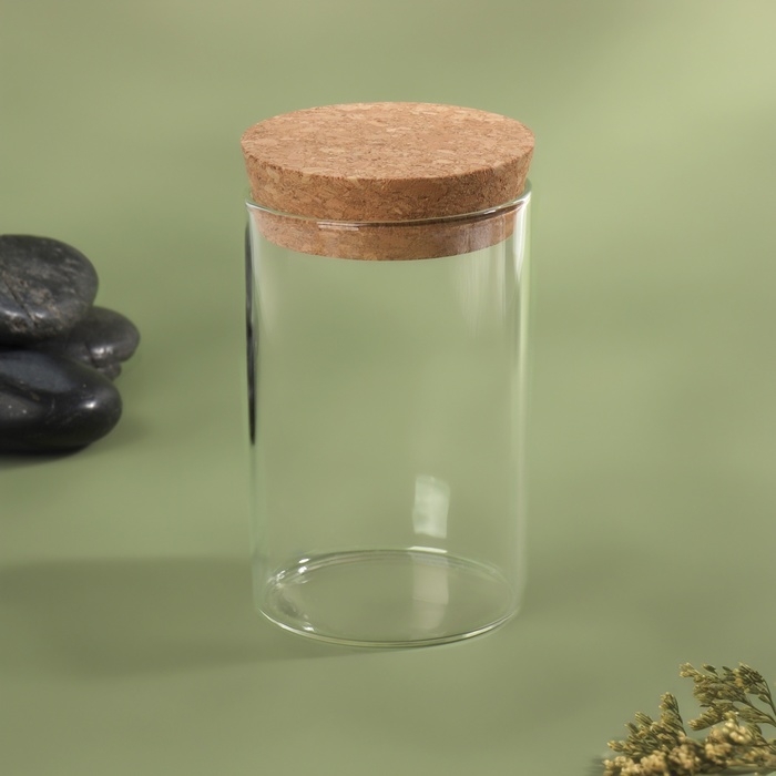 Органайзер для хранения ватных палочек, d 6,5 × 10 см, цвет прозрачный/коричневый Органайзер для хранения ватных палочек, d 6,5 × 10 см, цвет прозрачный/коричневый