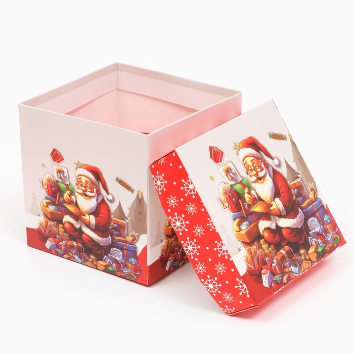 Новый год. Коробка Самосборная Новый год. Коробка Самосборная "Колокольчики" 10 х 10 х 10 см