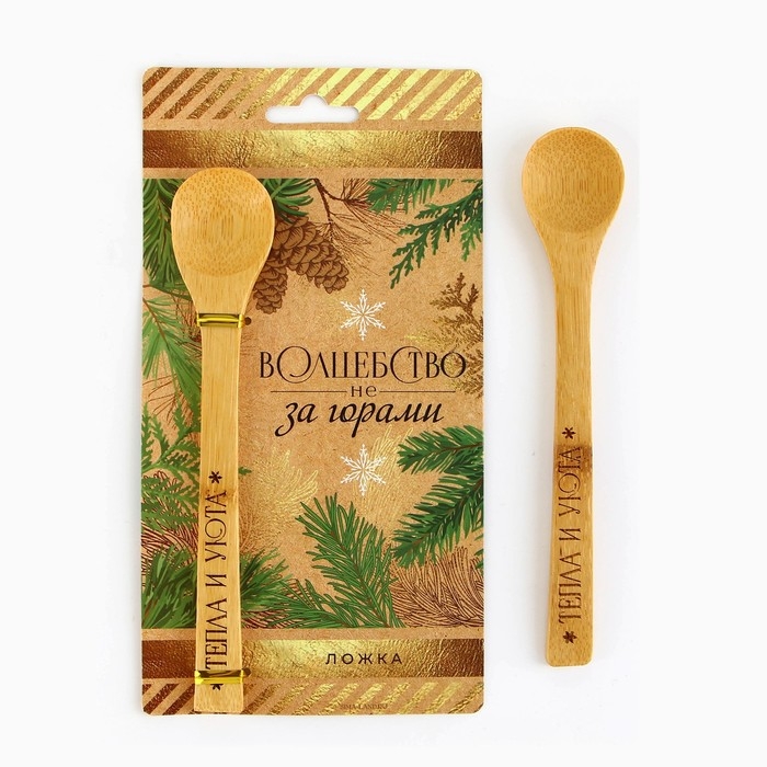 Ложка столовая из бамбука &laquo;Волшебство не за горами&raquo;, 3 х 16 см