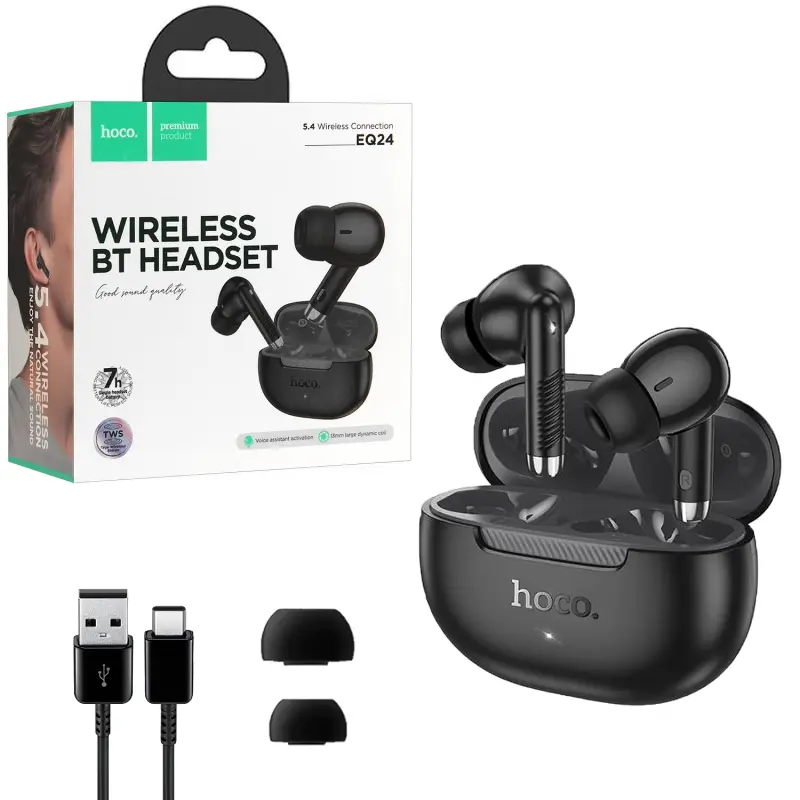 Гарнитура EQ24 Wireless Bluetooth Headset HOCO черная