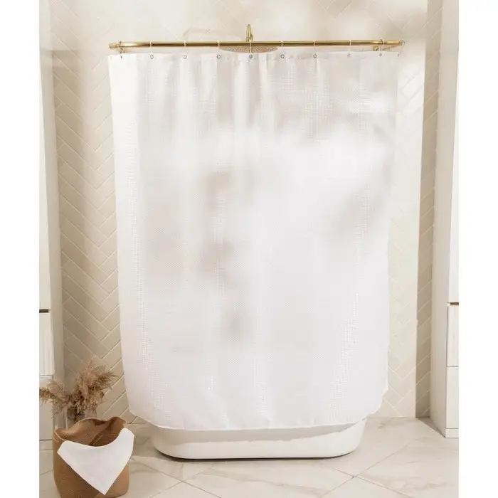 Штора для ванной &laquo;Ла Каса&raquo;, с люверсами, 180&times;180 см, полиэстер, белая