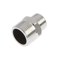 Ниппель переходной ZEIN engr, 1/2" х 3/4", наружная резьба, нержавеющая сталь