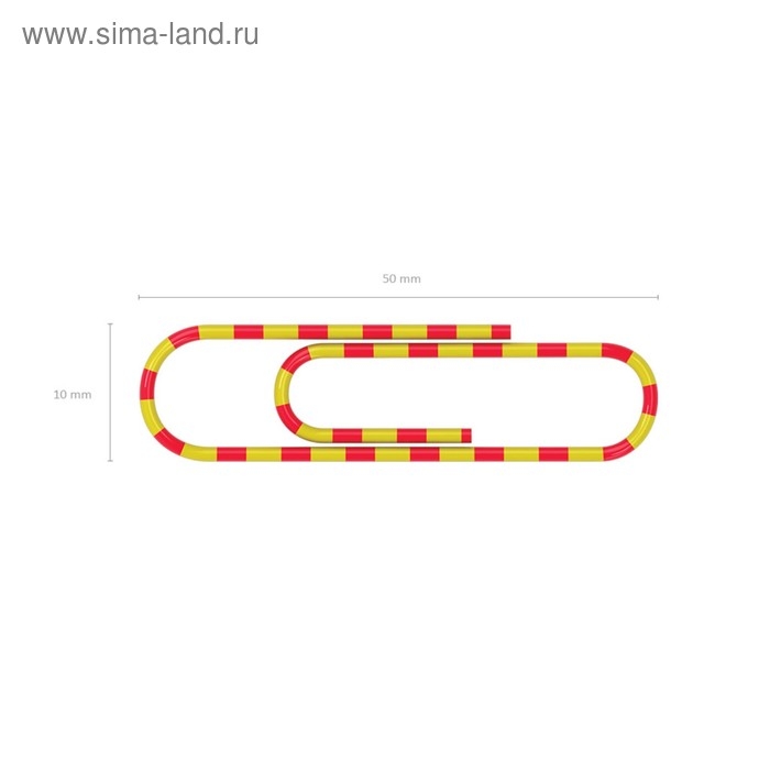 Скрепки канцелярские 33мм, 100шт, цветные с виниловым покрытием  Скрепки канцелярские 33мм, 100шт, цветные с виниловым покрытием "Зебра", Erich Krause, картонная упаковка