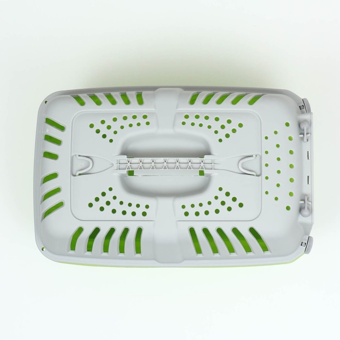 Переноска для животных пластиковая 47 х 30 х 35 см, вес до 9 кг, зелёная Переноска для животных пластиковая 47 х 30 х 35 см, вес до 9 кг, зелёная