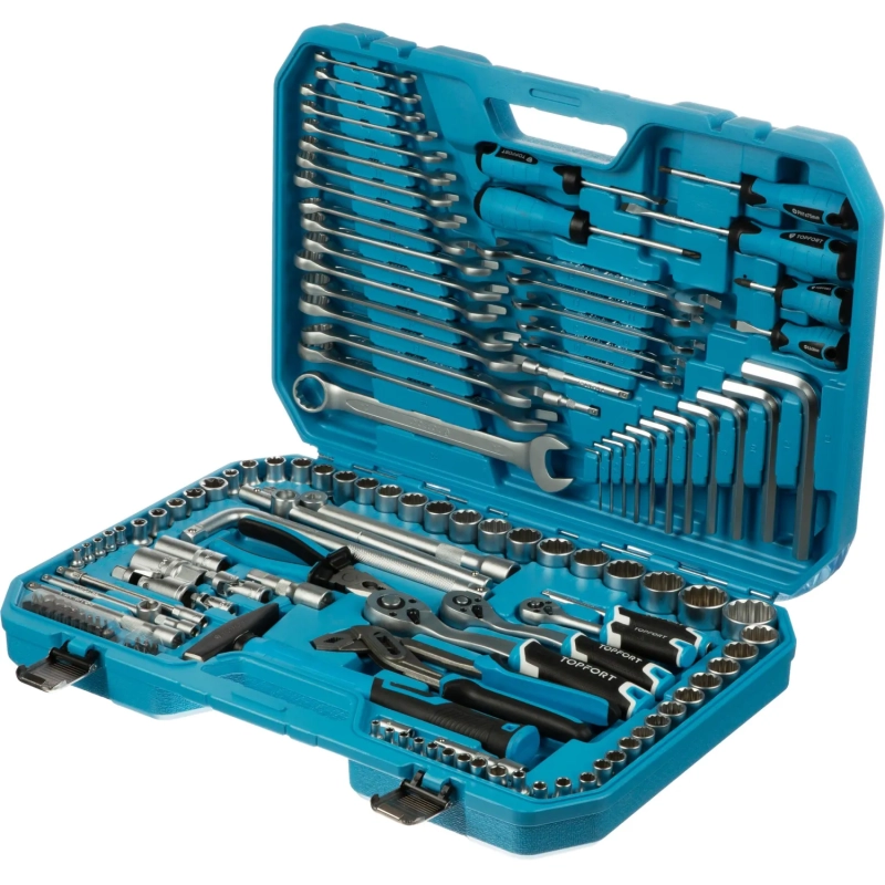 Набор инструмента Topfort 143 предмета 1/2, 3/8 и 1/4
