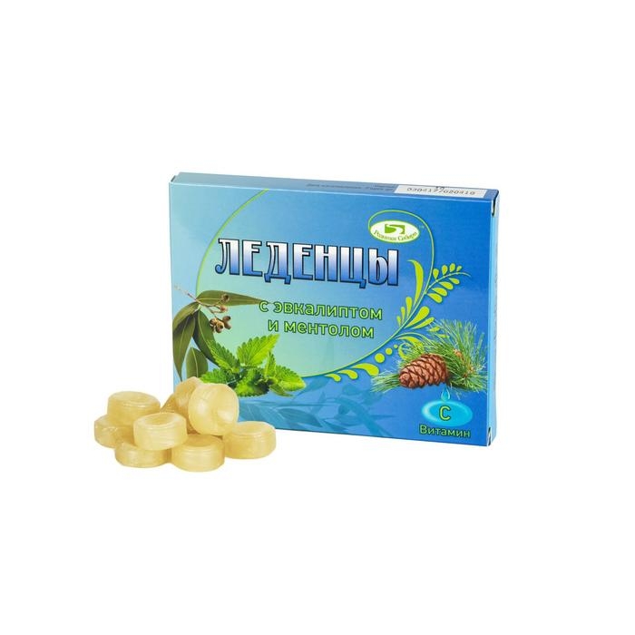 Леденцы с эвкалиптом и ментолом 32 г 10 шт. Леденцы с эвкалиптом и ментолом 32 г 10 шт.