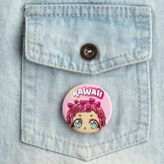 Значок закатной аниме «Каваи», d = 3,8 см Значок закатной аниме «Каваи», d = 3,8 см