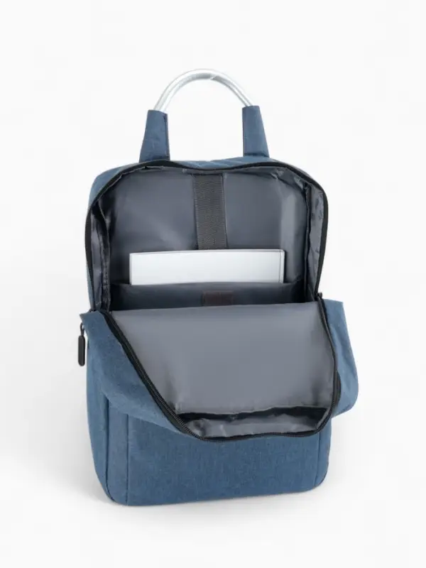 Рюкзак городской на молнии, наружный карман, размер 29&times;11&times;43 см, синий