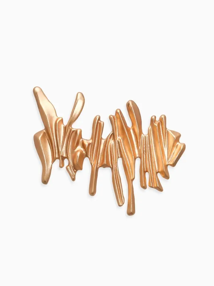 Брошь корейский стиль «Столоктиты», цвет золото