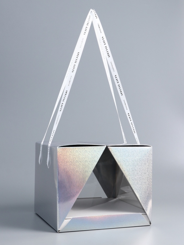 Коробка под бенто-торт с ленточками, 25 х 25 х 20 см Коробка под бенто-торт с ленточками, 25 х 25 х 20 см