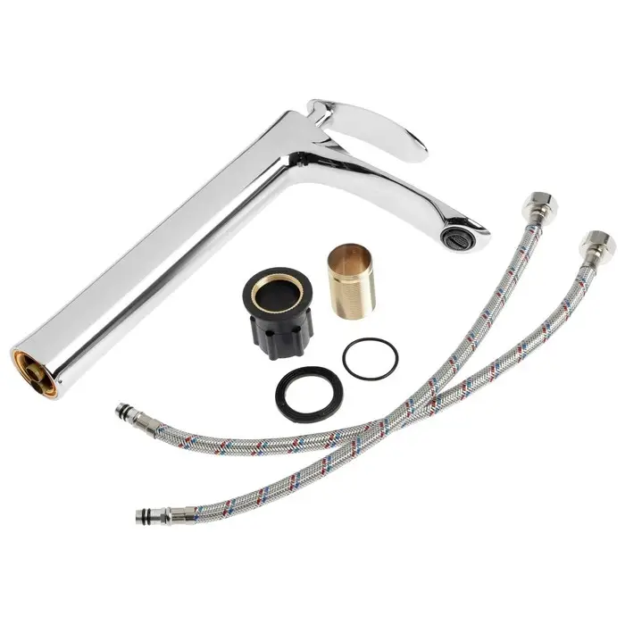 Смеситель для раковины ZEIN Z3777, однорычажный, высота излива 25 см, хром