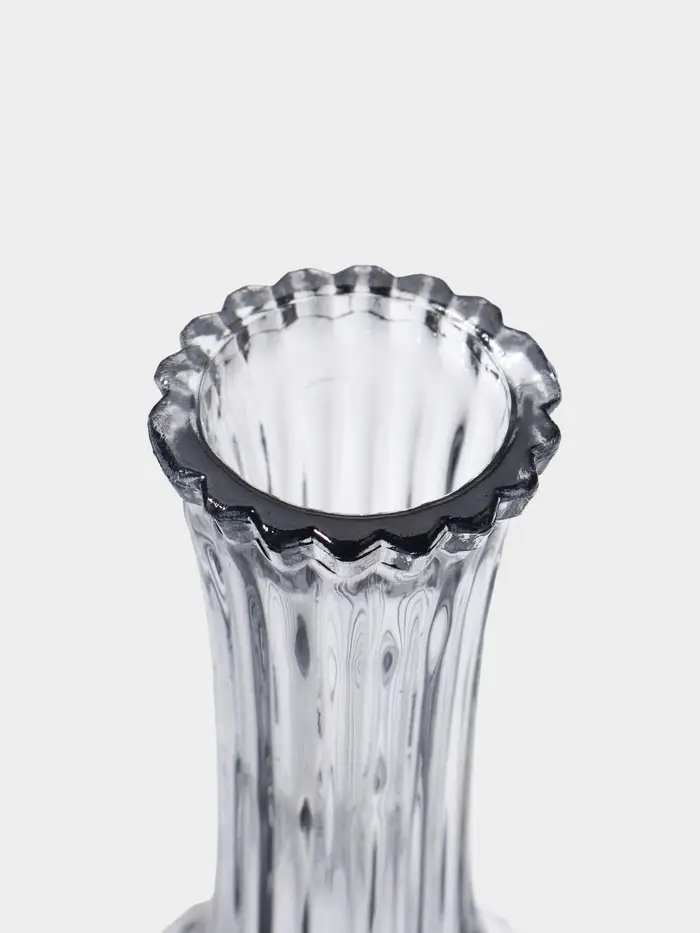 Ваза стекло настольная "Имоджин" 22,5х9 см, серый