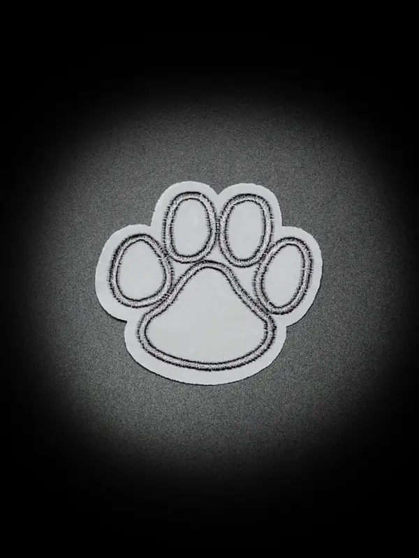 Светоотражающая термонаклейка &laquo;Лапка&raquo;, 6&times;5.5 см, цвет серый, цена за 1 штуку