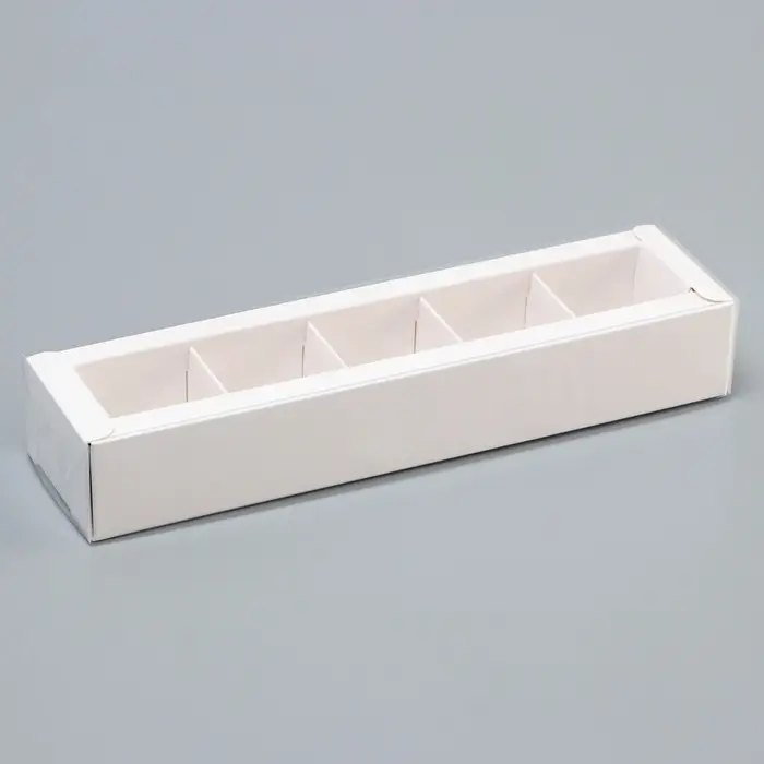 Коробка для 5 конфет, 22×5.5×3.5 см. Кондитерская упаковка