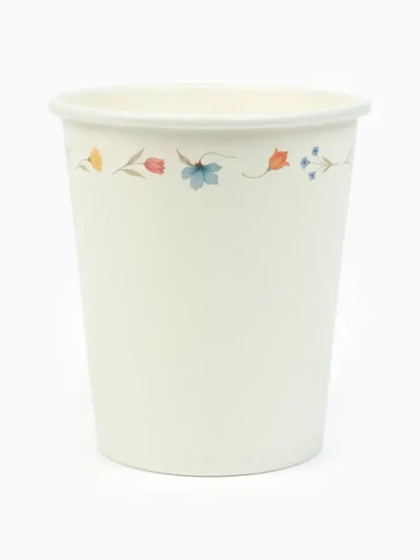 МП Набор бумажной посуды МП Набор бумажной посуды "Керамика с цветами", белый, 12 персон