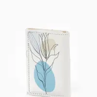 Кошелёк женский на кнопке, 10.5&times;2.5&times;8.5 см, с цветочным принтом, белый