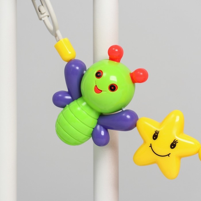 Растяжка на коляску/кроватку «Бабочки», 3 игрушки, Крошка Я Растяжка на коляску/кроватку «Бабочки», 3 игрушки, Крошка Я