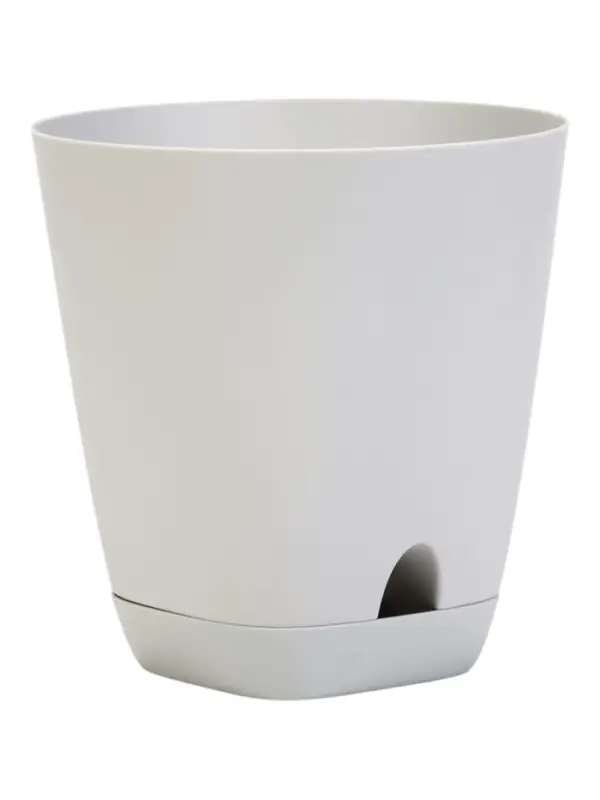 Кашпо с прикорневым поливом 4 л D-19см, H-20см серый "Гранд"