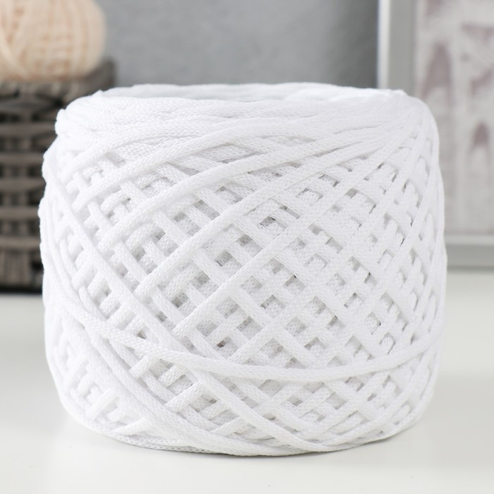 Хлопковый шнур 3 мм 220м/240±5 гр Градиент (белый/нефрит) Хлопковый шнур 3 мм 220м/240±5 гр Градиент (белый/нефрит)