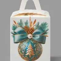 Складная коробка под один капкейк &laquo;Новый год: Снежные шары&raquo;, 9&times;9&times;11 см