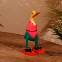 Сувенир &laquo;Утка в сланцах&raquo;, 25 см, дерево