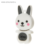 Флешка Mirex RABBIT GREY, 8 Гб, USB2.0, "кролик", чт до 25 Мб/с, зап до 15 Мб/с