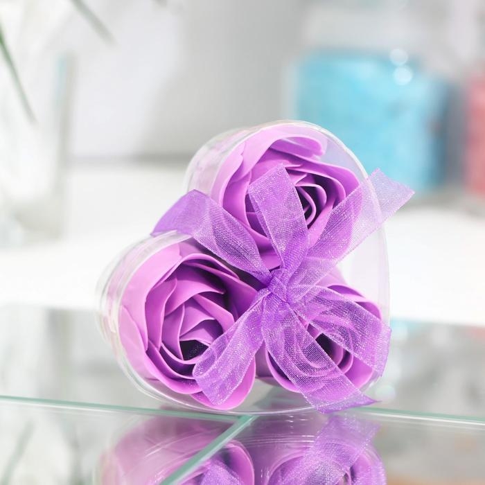 Мыльные розочки, фиолетовые, набор 3 шт. Мыльные розочки, фиолетовые, набор 3 шт.