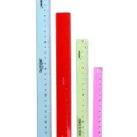 Набор пластиковых линеек Calligrata, 4 штуки (15, 20, 25 и 30 см), прозрачные, МИКС