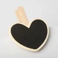 Меловой ценник «На прищепке» 6,6×7,2, сердце, (фасовка 10 шт.), цвет чёрный Меловой ценник «На прищепке» 6,6×7,2, сердце, (фасовка 10 шт.), цвет чёрный