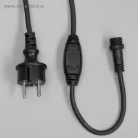 Гирлянда &laquo;Занавес&raquo; 2&times;1.5 м, IP65, УМС, тёмная нить каучук, 300 LED, свечение тёплое белое, 220 В