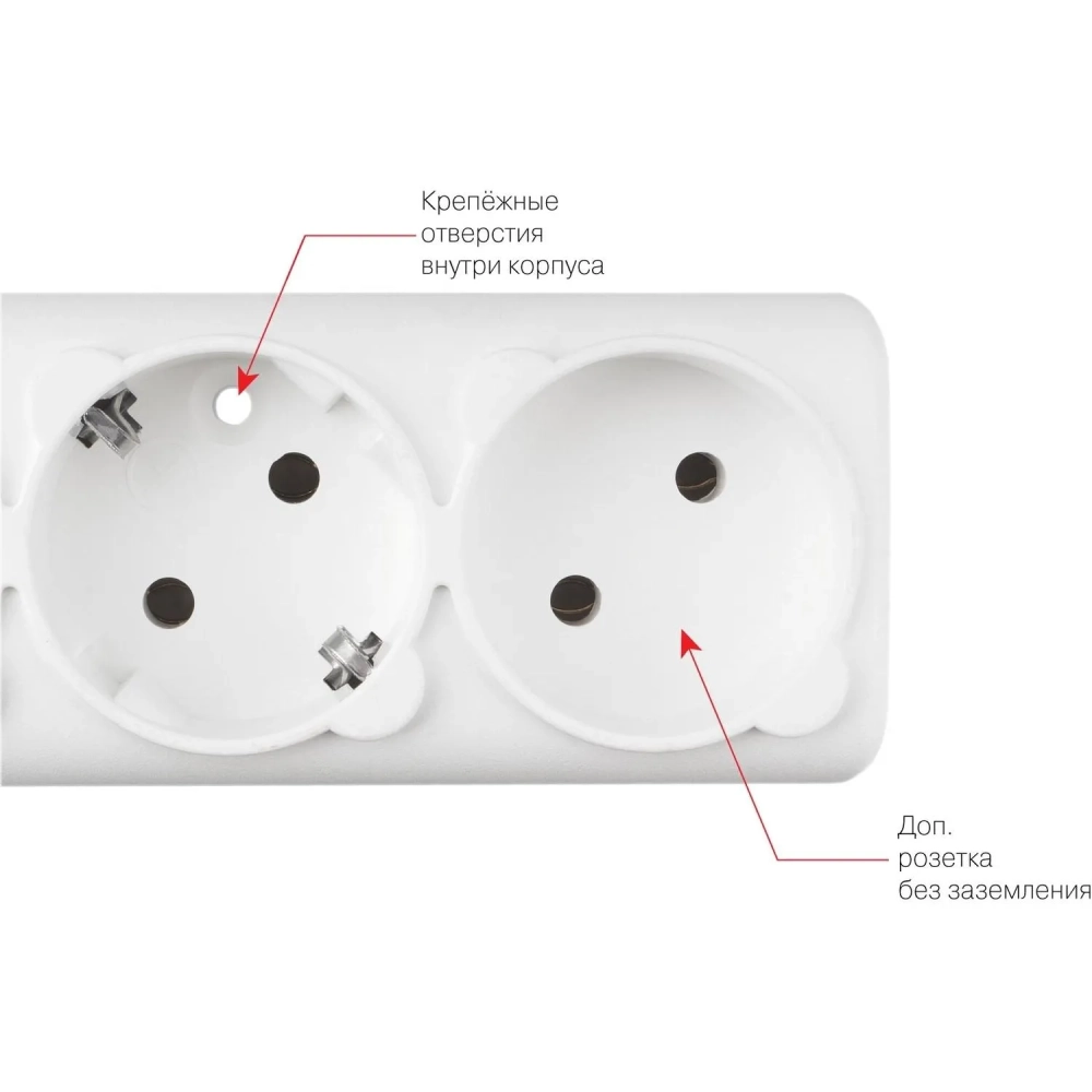 Сетевой фильтр Power Cube 5м (6 розеток) 16А белый(SPG(5+1)-16B-5М)