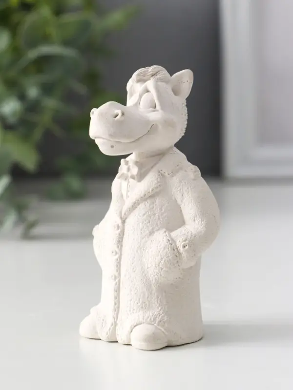 Фигура "Конь в пальто малый" 9х5х4 см, натуральный