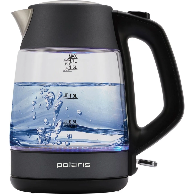Чайник Polaris  PWK 1760CGL,1,7л, стекло,2150 Вт,подсветка,термометка