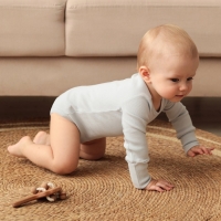 Комплект боди детских MINAKU: Basic Line BABY, цвет светло-серый/графитовый, рост 86-92