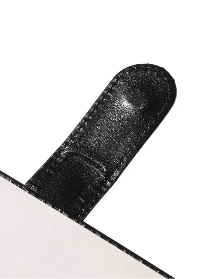 Ежедневник недатированный формат А5, с хлястиком, 112л, линия, пвх, Классика Черный