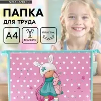 Папка для труда, А4, пластиковая, 23&times;32.5&times;5.5 см &laquo;Девочка&raquo;