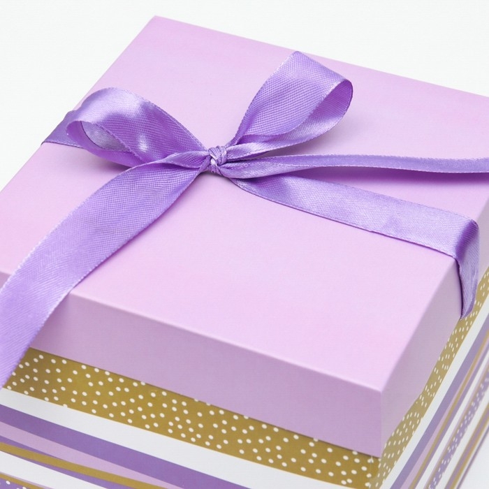 Коробка Самосборная Коробка Самосборная "Линии" Лиловая 15х15х15 см