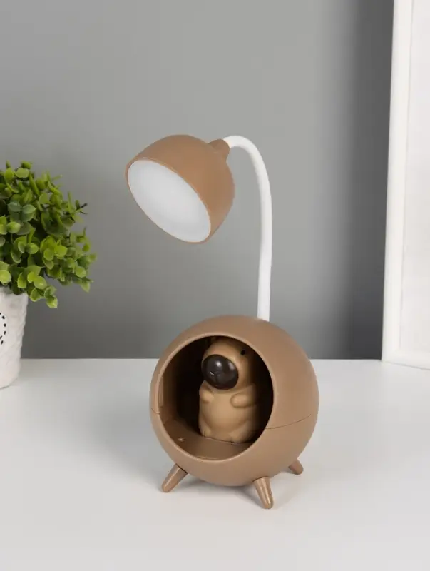 Ночник "Капибара в круглом кресле" LED 3Вт 5V USB АКБ 2 режима 8,5х8,5х25,5 см