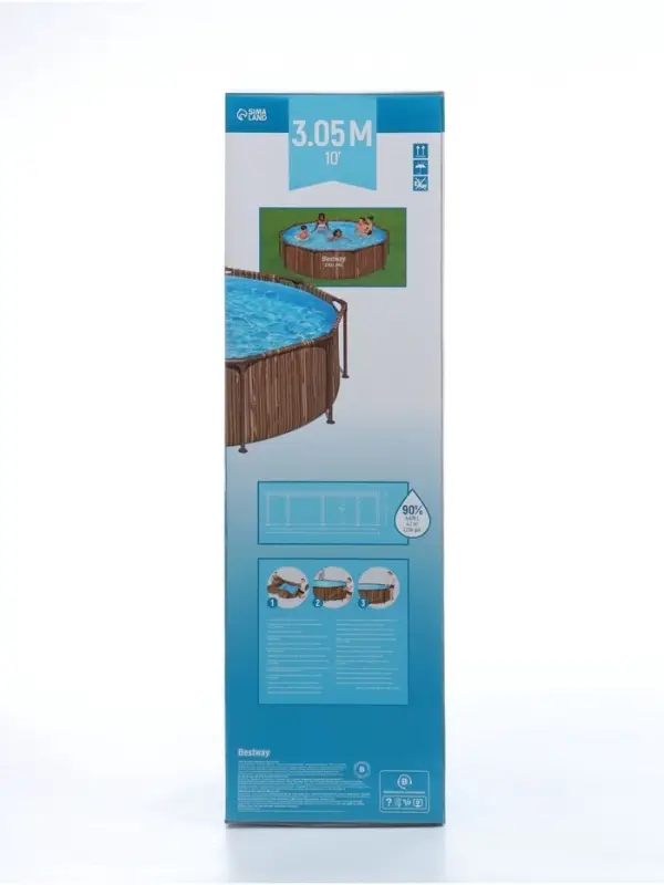 Бассейн каркасный Steel Pro, 305&times;76 см, круглый, рейка, 561VP Bestway