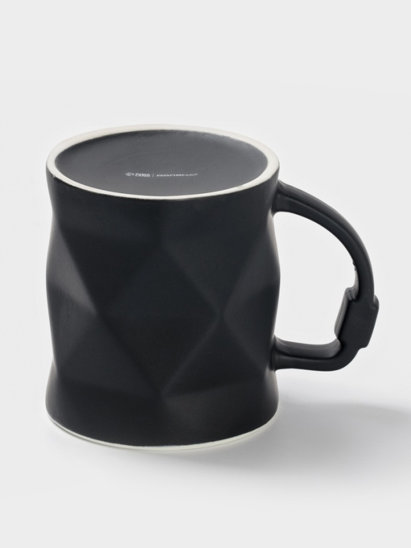 Кружка Доляна "Геометрия" 12,5х9х10 см, цвет черный