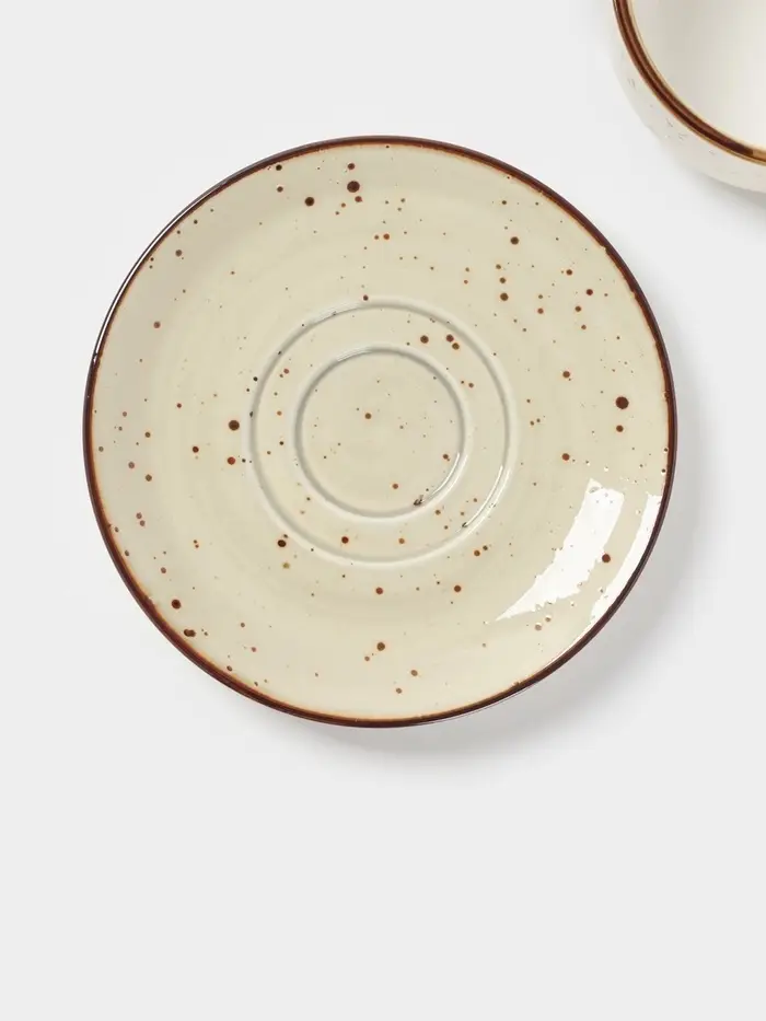 Бульонница с блюдцем Magistro Mediterana, 270 мл, фарфор, бежевая