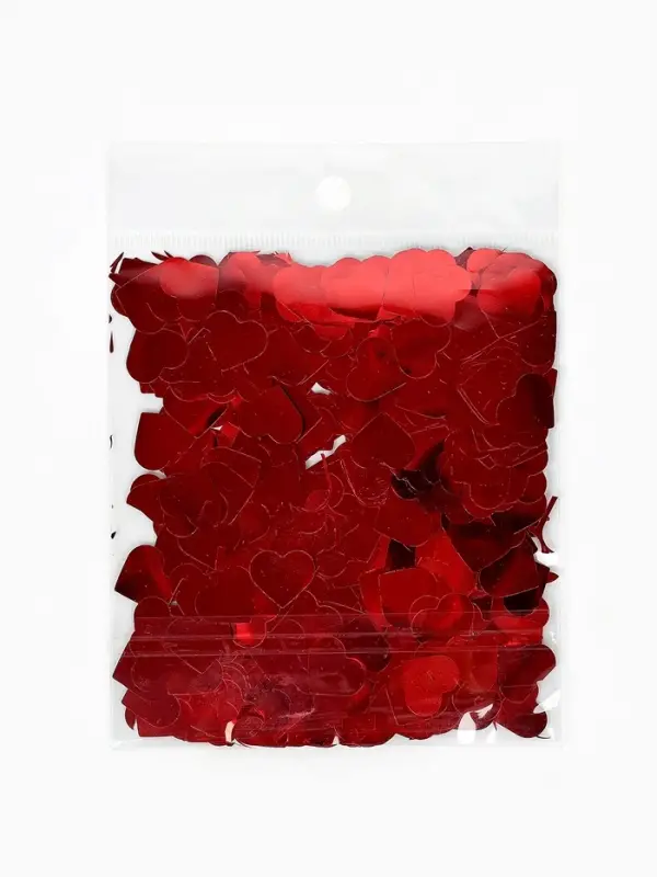 Наполнитель для шаров &laquo;Конфетти сердце&raquo;, d=1.5 см, 10 г