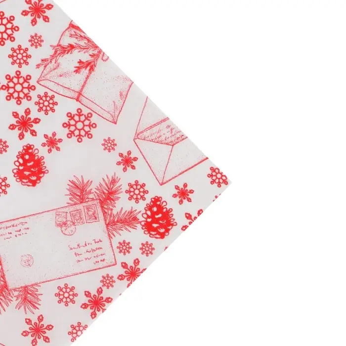 Бумага упаковочная тишью «Почта», 50 х 66 см