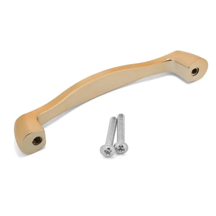 Ручка-скоба мебельная ТУНДРА РС194GP, м/о 96 мм, цвет золото