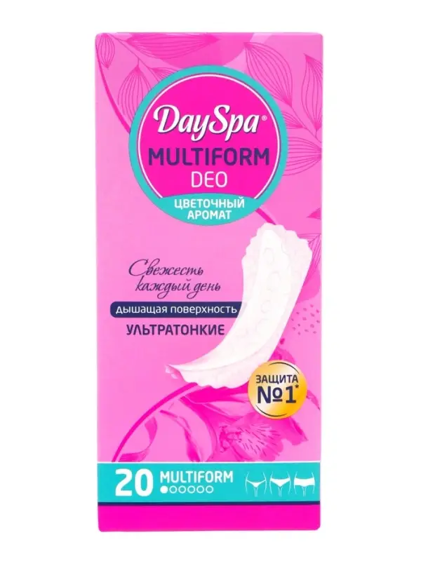 Прокладки ежедневные Day Spa, мультиформ, цветочный аромат, ультратонкие, 20 шт.