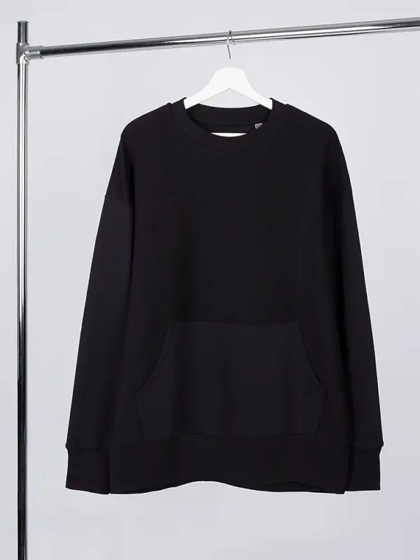 Свитшот оверсайз унисекс Vozduh, черный, размер XS/S Свитшот оверсайз унисекс Vozduh, черный, размер XS/S