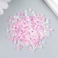 Бисер стекло 6/0 "Розовый меланж" 10 гр