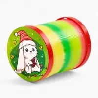 Funny toys Пружинка радуга "Новый год", цвета МИКС, d.-5см
